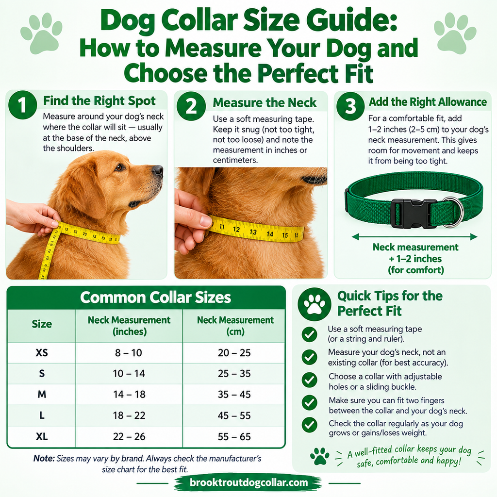 Image showing Dog Collar Size Guide
